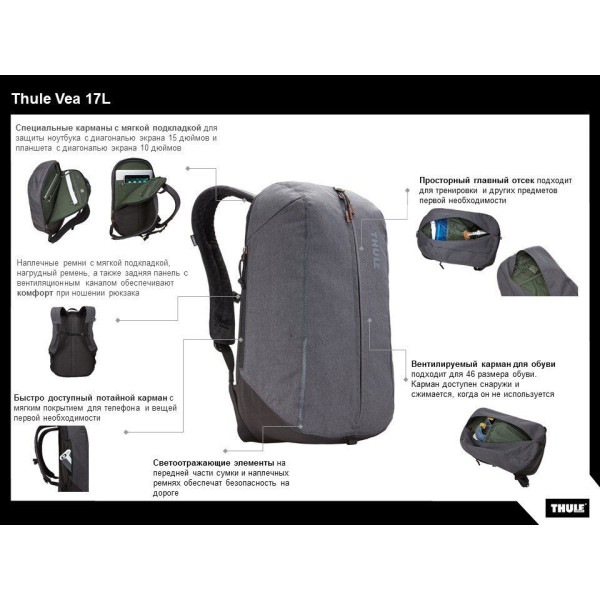 Рюкзак Thule Vea Backpack 17L (Black)